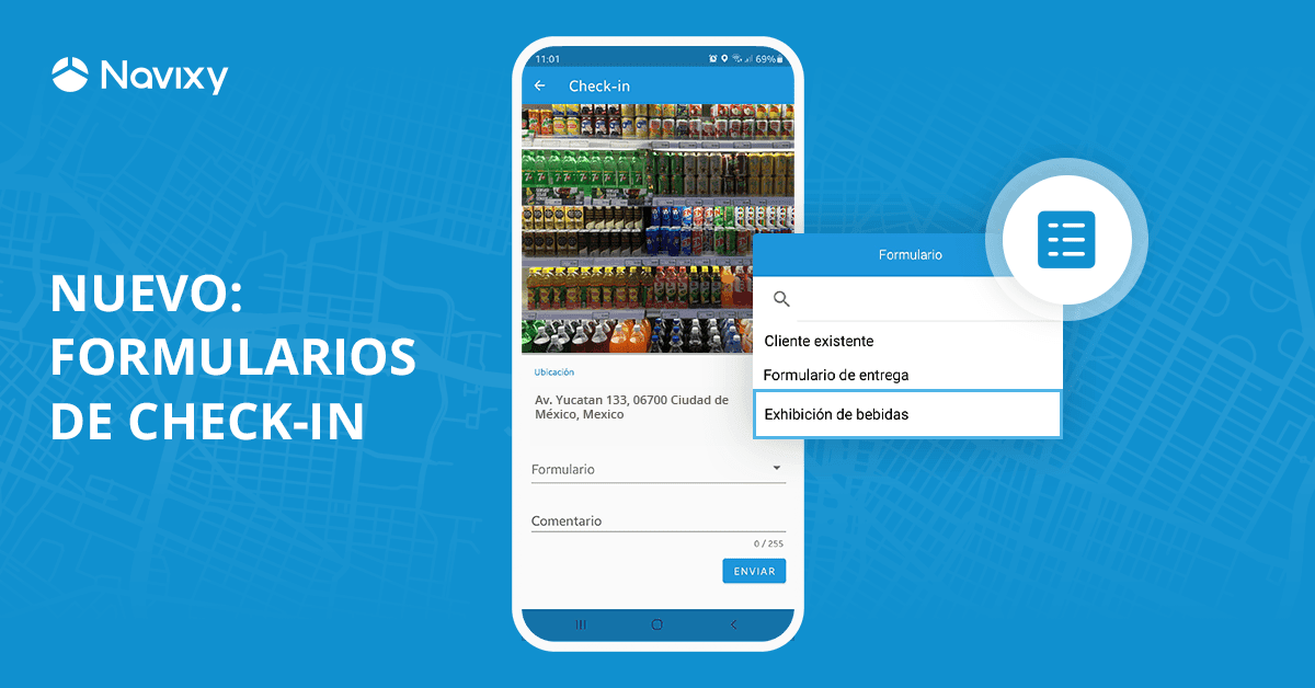 Formularios de check-in Navixy