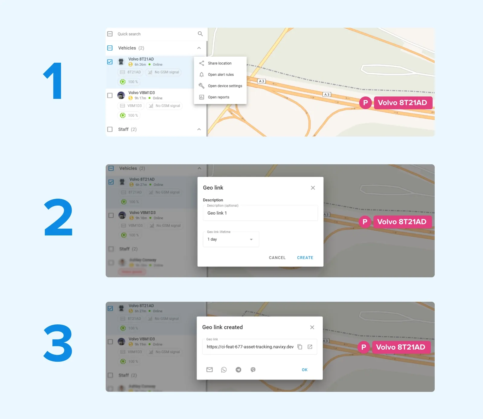 Générer un Lien geoloc