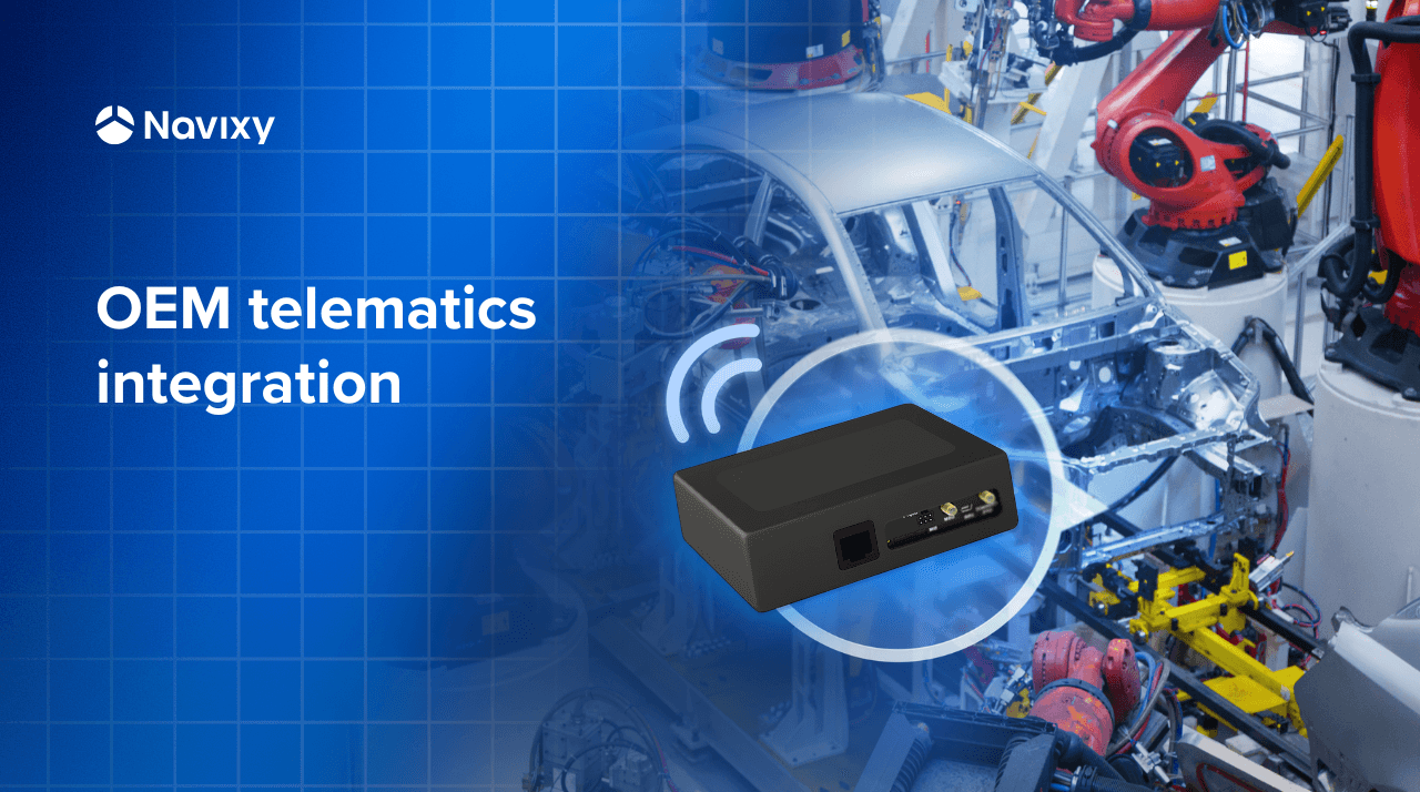 Novixy telematics device integrating with a car on an OEM assembly line.