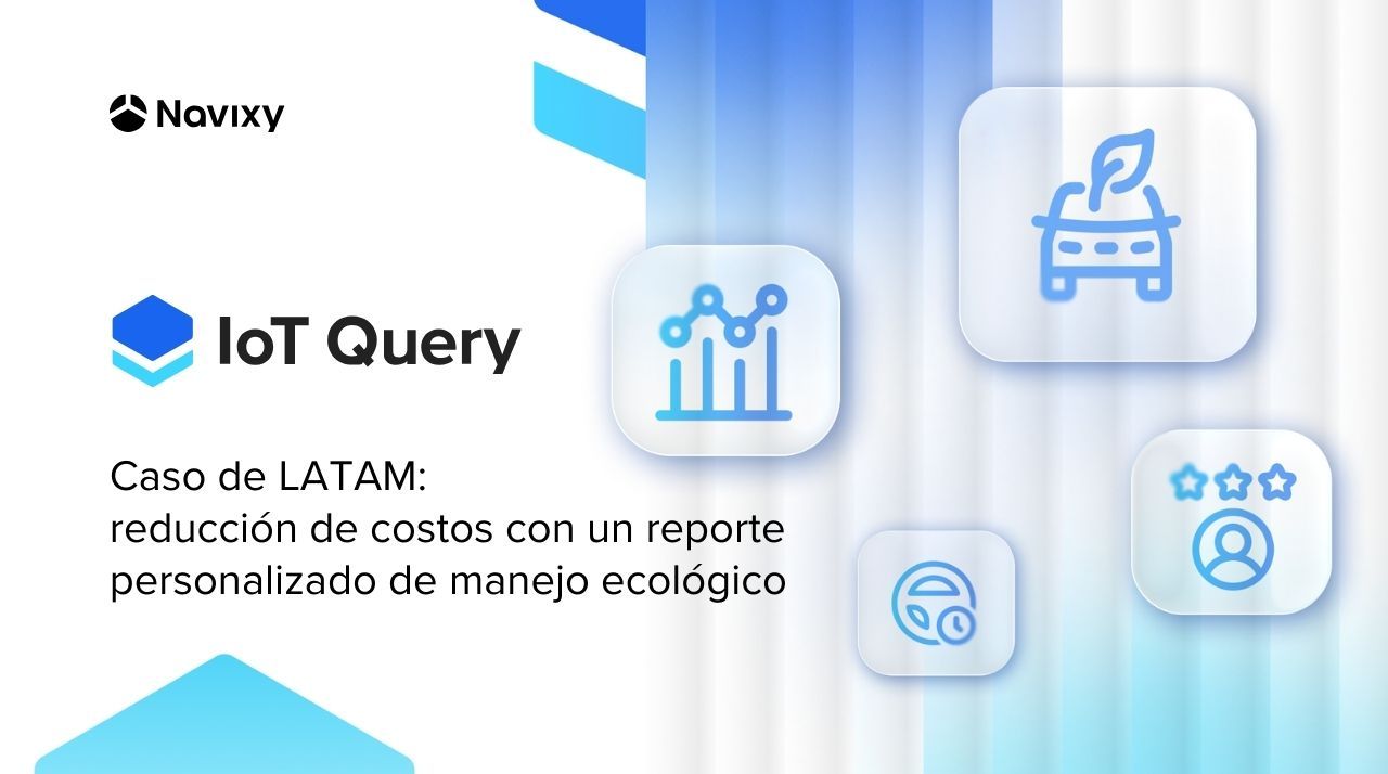 Novixy IoT Query presentation slide on cost reduction with personalized ecological driving reports for LATAM.