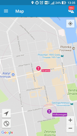The most accurate LBS locations contrast with the less accurate ones – it’s easy to recognize