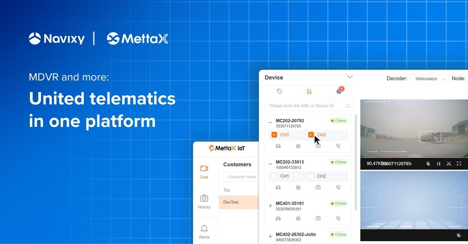 MDVR and more: Navixy and MettaX integration for unified telematics in one platform