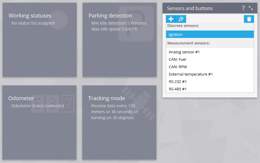 The Navixy platform allows to get information from all the interfaces