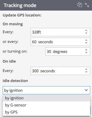 Teltonika FM1000ST Tracking mode
