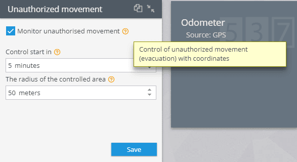 Unauthorized movement