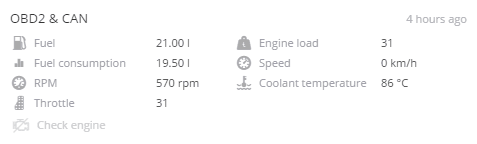 Advanced OBDII data
