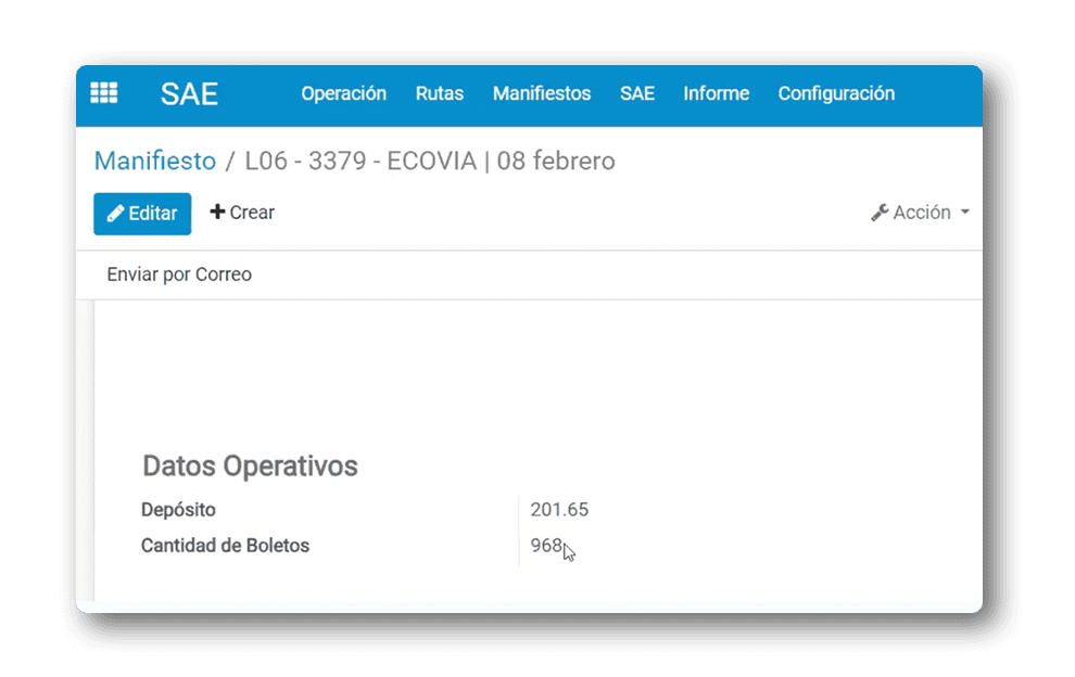 Daily operations report