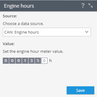 Monitor engine operating time via CAN