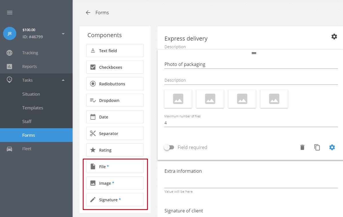 Send photos, files and electronic signatures